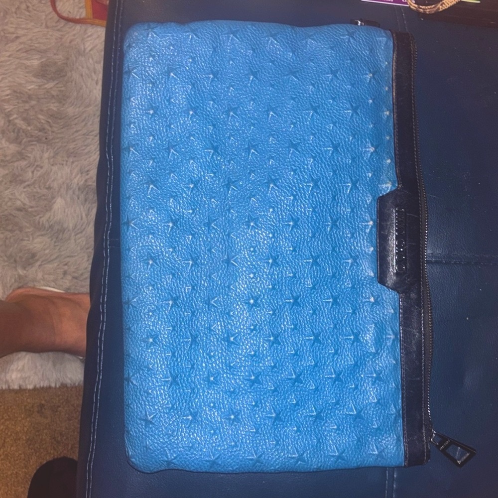 Authentic Jimmy Choo Blue Derek Clutch